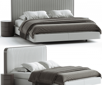 Modern Double Bed-ID:883876098