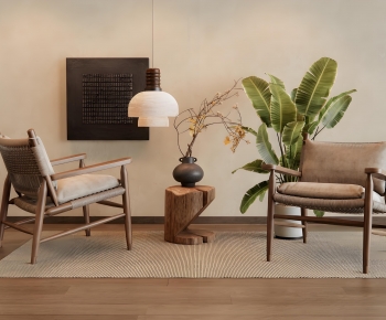 Wabi-sabi Style Lounge Chair-ID:378577953