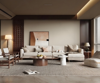 Wabi-sabi Style A Living Room-ID:914736994