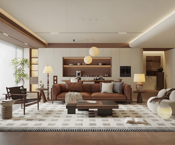 Modern A Living Room-ID:772640949