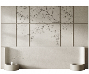 New Chinese Style TV Wall-ID:415226946