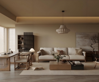 New Chinese Style A Living Room-ID:470918897