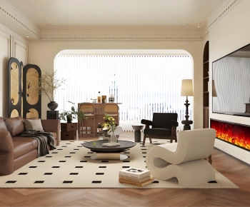 French Style A Living Room-ID:233865984