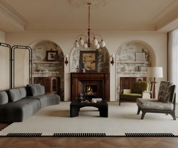 French Style A Living Room-ID:304414033