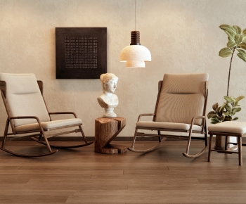 Wabi-sabi Style Rocking Chair-ID:110659692