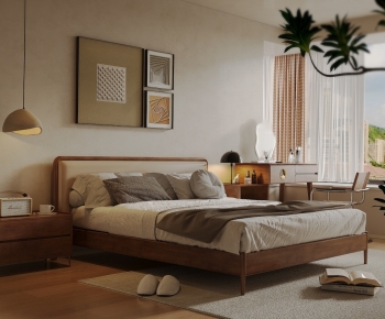 Modern Double Bed-ID:557260527