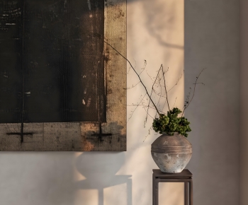 Wabi-sabi Style Potted Green Plant-ID:764035948