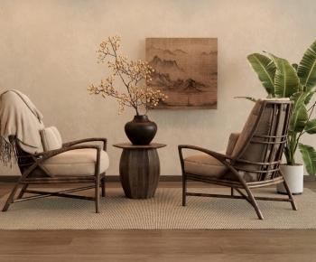 Wabi-sabi Style Lounge Chair-ID:191035034