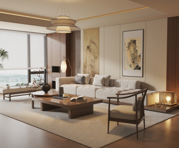 New Chinese Style A Living Room-ID:846230038