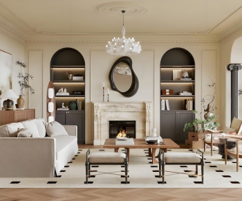 French Style A Living Room-ID:830365902