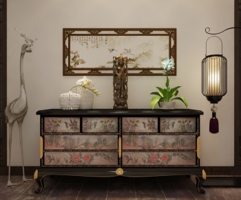 New Chinese Style Entrance Cabinet-ID:417957074