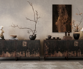 Wabi-sabi Style Side Cabinet-ID:771147976