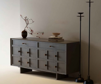 Wabi-sabi Style Entrance Cabinet-ID:130229067