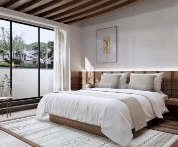 Wabi-sabi Style Bedroom-ID:334621917