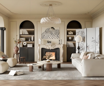 French Style A Living Room-ID:883935939