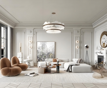 French Style A Living Room-ID:371160983