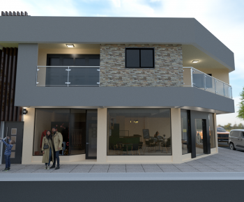 Modern Appearance Of Commercial Building-ID:818248036