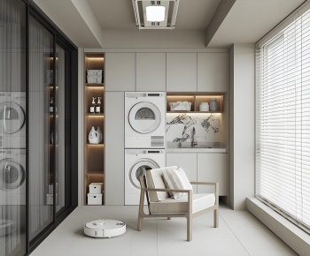 Modern Laundry Cabinet-ID:750598914