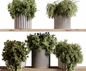 Modern Potted Green Plant-ID:489336979