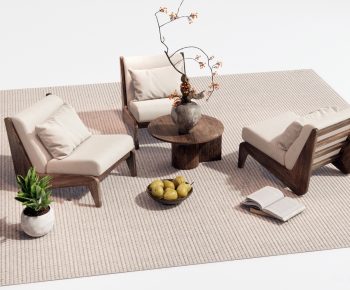 Wabi-sabi Style Leisure Table And Chair-ID:421047935