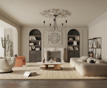 French Style A Living Room-ID:606664907