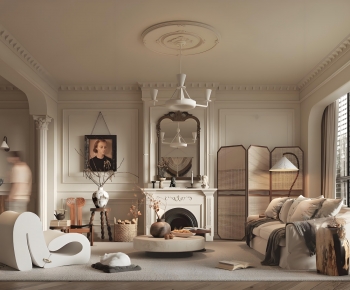 French Style A Living Room-ID:592938903