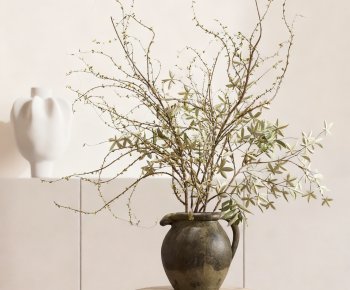 Wabi-sabi Style Potted Green Plant-ID:210350994