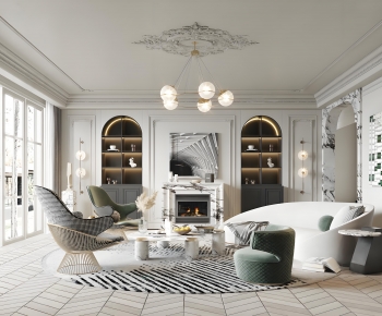 French Style A Living Room-ID:345895058