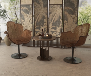 Retro Style Leisure Table And Chair-ID:961376919