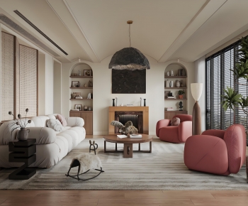 Modern A Living Room-ID:387717011