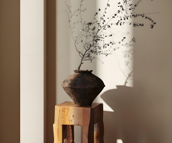 Wabi-sabi Style Aquatic Green Plant-ID:900540439