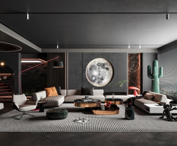 Modern A Living Room-ID:966989043