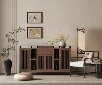 New Chinese Style Entrance Cabinet-ID:469785933