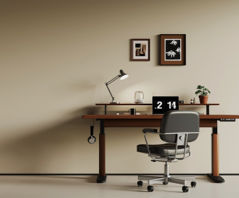 Modern Computer Desk And Chair-ID:919733053