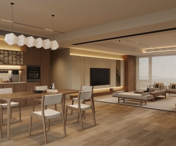 New Chinese Style A Living Room-ID:516575104