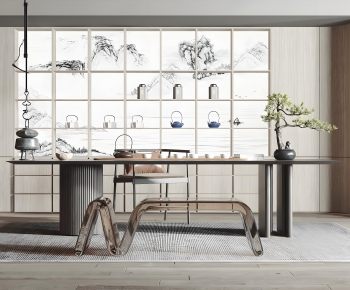 New Chinese Style Tea Tables And Chairs-ID:989928017