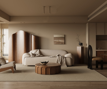 Wabi-sabi Style A Living Room-ID:301040896