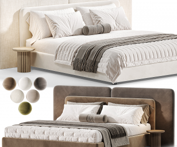 Modern Double Bed-ID:593564036