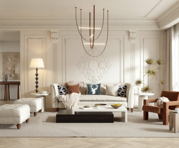 French Style A Living Room-ID:627689481
