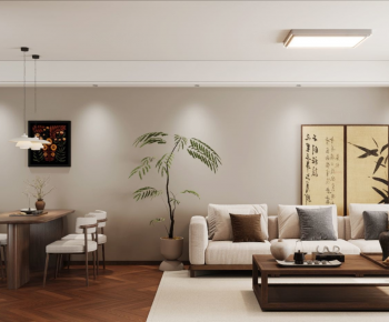 New Chinese Style A Living Room-ID:751715905