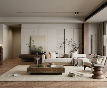 Wabi-sabi Style A Living Room-ID:682454119