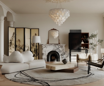 French Style A Living Room-ID:877826934