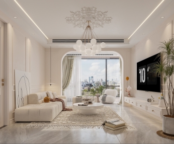 French Style A Living Room-ID:432957899