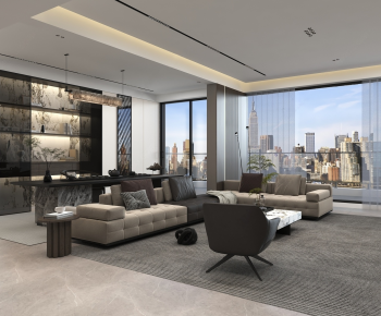 Modern A Living Room-ID:717227947