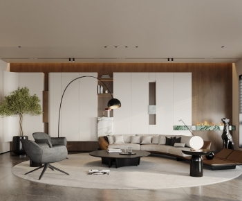 Modern A Living Room-ID:672046909