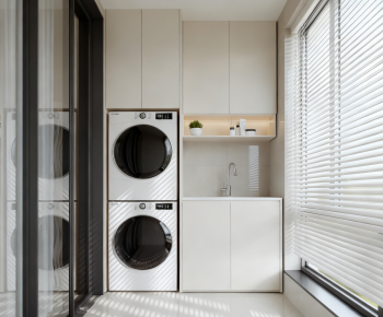 Modern Laundry Cabinet-ID:540384057