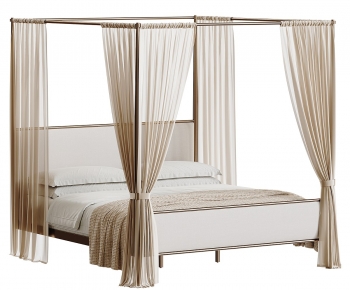 Modern Double Bed-ID:215641025