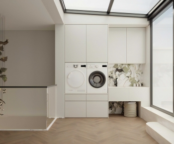 Modern Balcony Laundry Room-ID:785557039