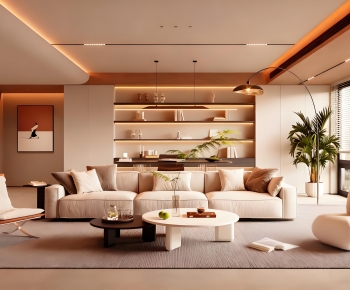 Modern A Living Room-ID:651370053