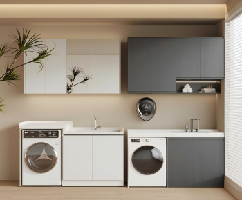 Modern Laundry Cabinet-ID:674401046